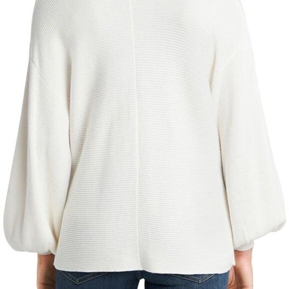 NWT Revolve 1.State Ribbed Balloon Sleeve Cotton Modal Blend Sweater Size L - Picture 3 of 9